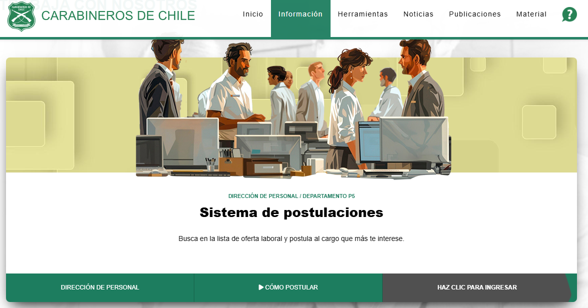 Conoc el nuevo proceso de postulación en línea para Carabineros de Chile.