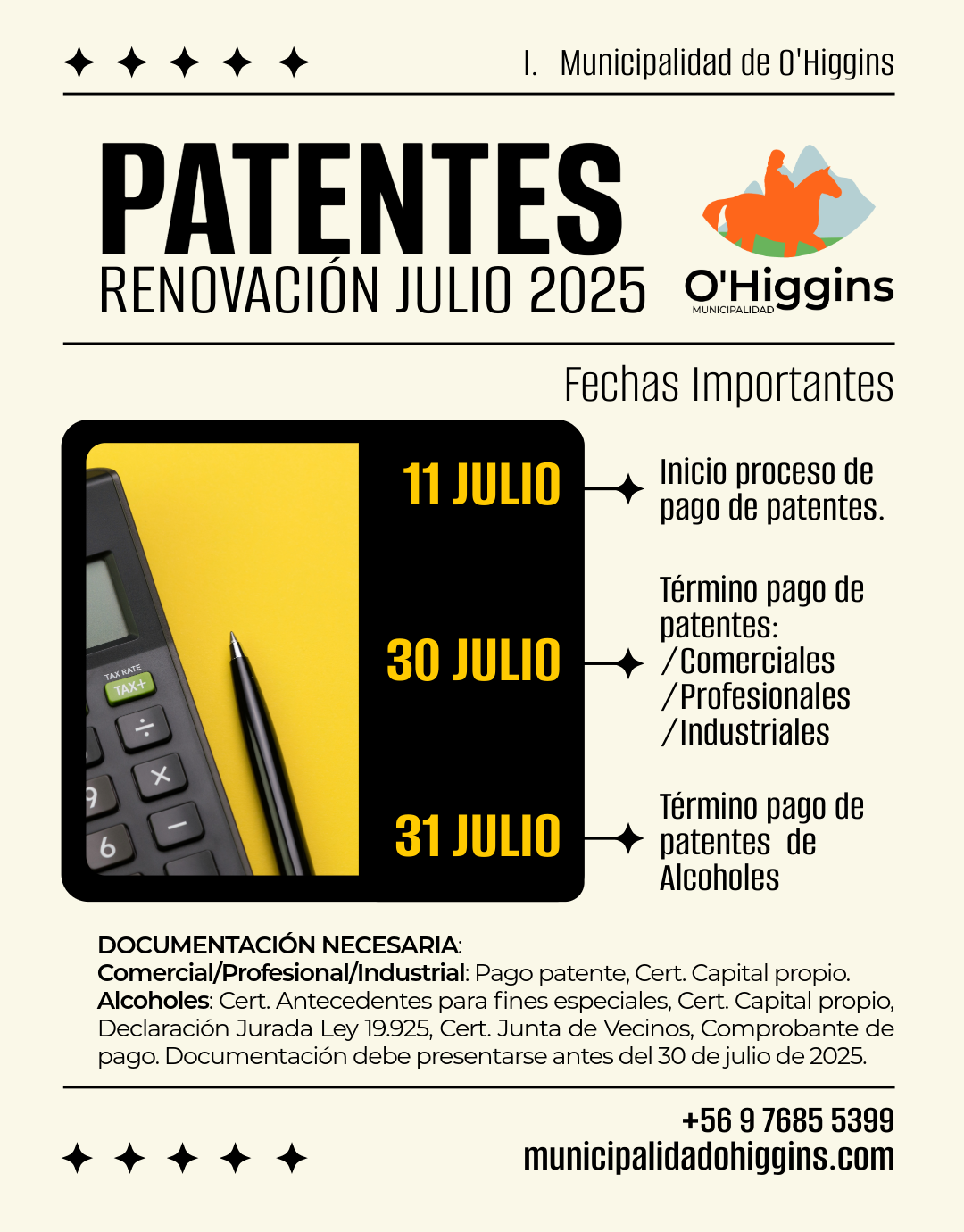Renovación y Pago de Patentes – Julio 2025